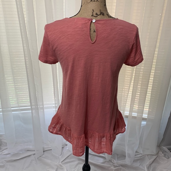 Cupio blush Textured Knit Ruffle Top - Picture 2 of 10